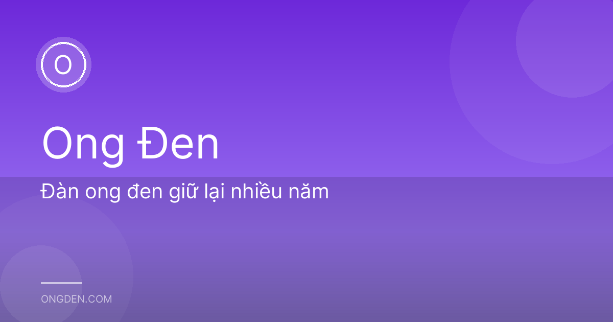 Đàn ong đen giữ lại nhiều năm