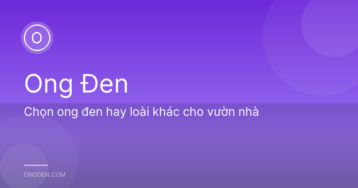 Chọn ong đen hay loài khác cho vườn nhà
